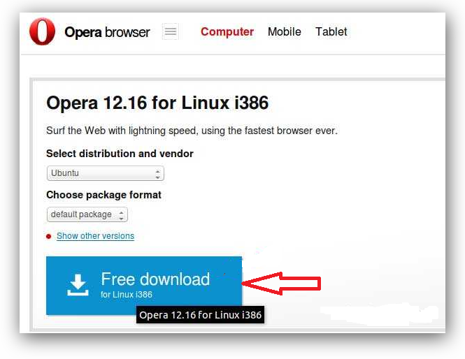 Скачивание браузера Опера